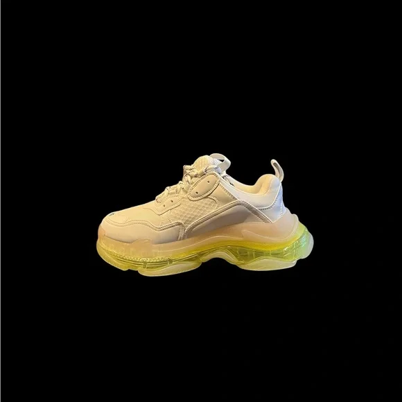 Balenciaga White and Neon Sneakers - Picture 2 of 7